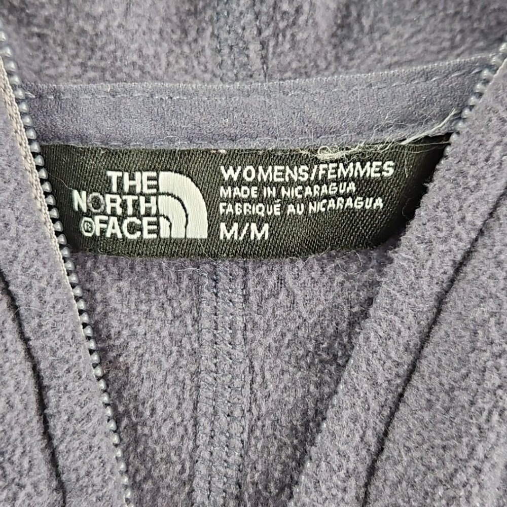 North Face Full Zip Fleece Hoodie Long Sleeve Sweatshirt Women’s M Gray Gorpcore - Picture 6 of 14